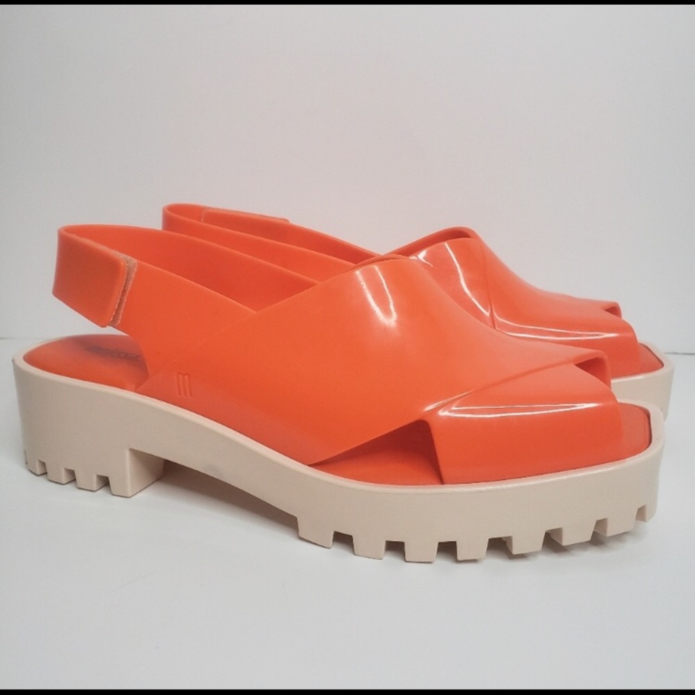 Melissa Orange Platform Creeper Sandals 🍊🍦